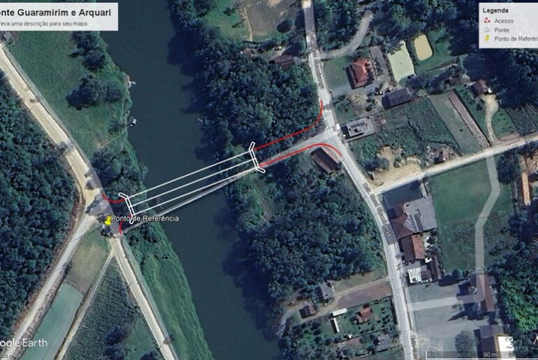 Guaramirim e Araquari projetam investimento de R$ 12,8 milhões para construção de nova ponte no Guamiranga