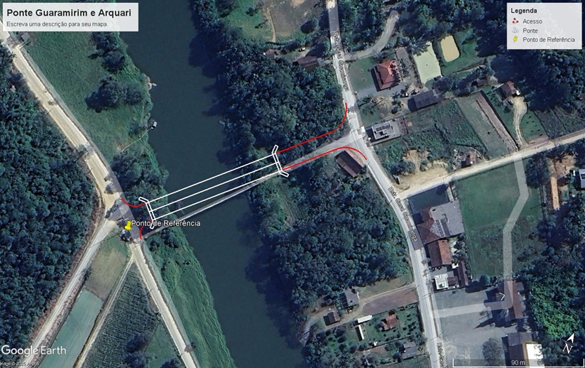 Guaramirim e Araquari projetam investimento de R$ 12,8 milhões para construção de nova ponte no Guamiranga