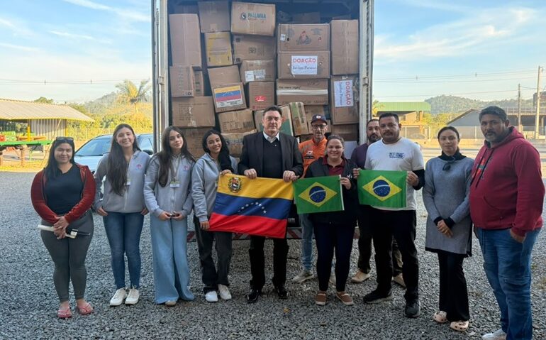 Guaramirim envia primeira carga de doações para famílias atingidas por terremoto na Venezuela